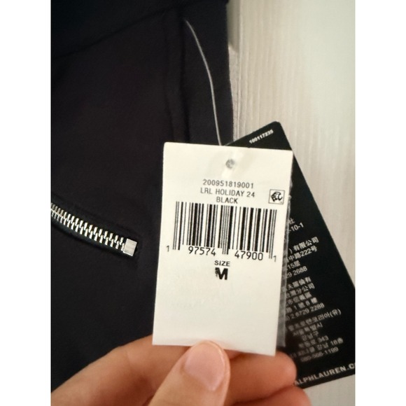 Ralph Lauren Black AKL JOD Moto Pants Biker Zippers Size Medium - Picture 7 of 9